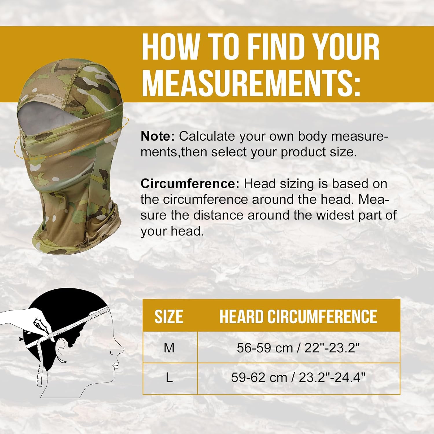OneTigris Balaclava Face Mask - Tactical Full Head Wrap for Men & Women | Cooling Neck Gaiter for Hiking & Cycling