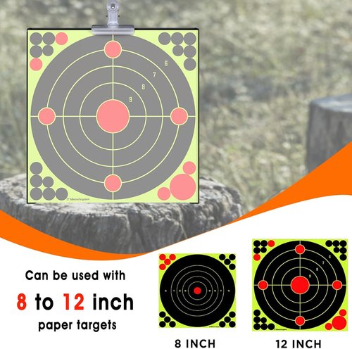 Atflbox Pellet Trap - 12''x12'' Splatter Bullseye Targets & Spinning Targets for .177/.22 Caliber Air Guns