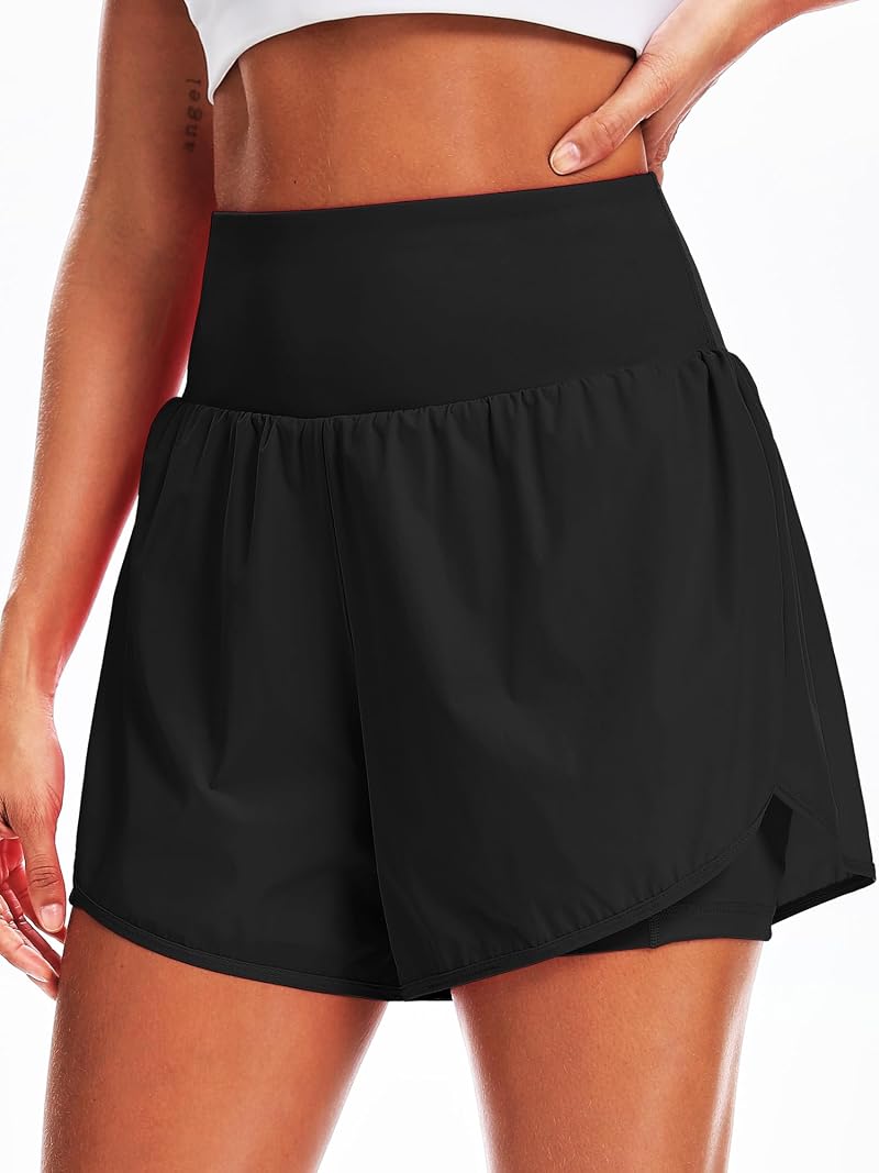CADMUS 2-in-1 5'' Workout Shorts with Phone Pockets – Black