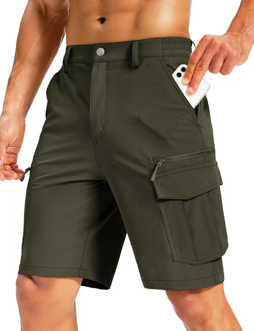 MAGCOMSEN Men's Hiking Cargo Shorts - Quick Dry Lightweight Design with 7 Pockets | Outdoor Fishing Casual Wear