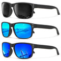 KALIYADI Polarized Sunglasses for Men Women, Mens Sunglasses Polarized UV Protection, Vintage Sun Glasses for Fishing Running Driving (3 pack)