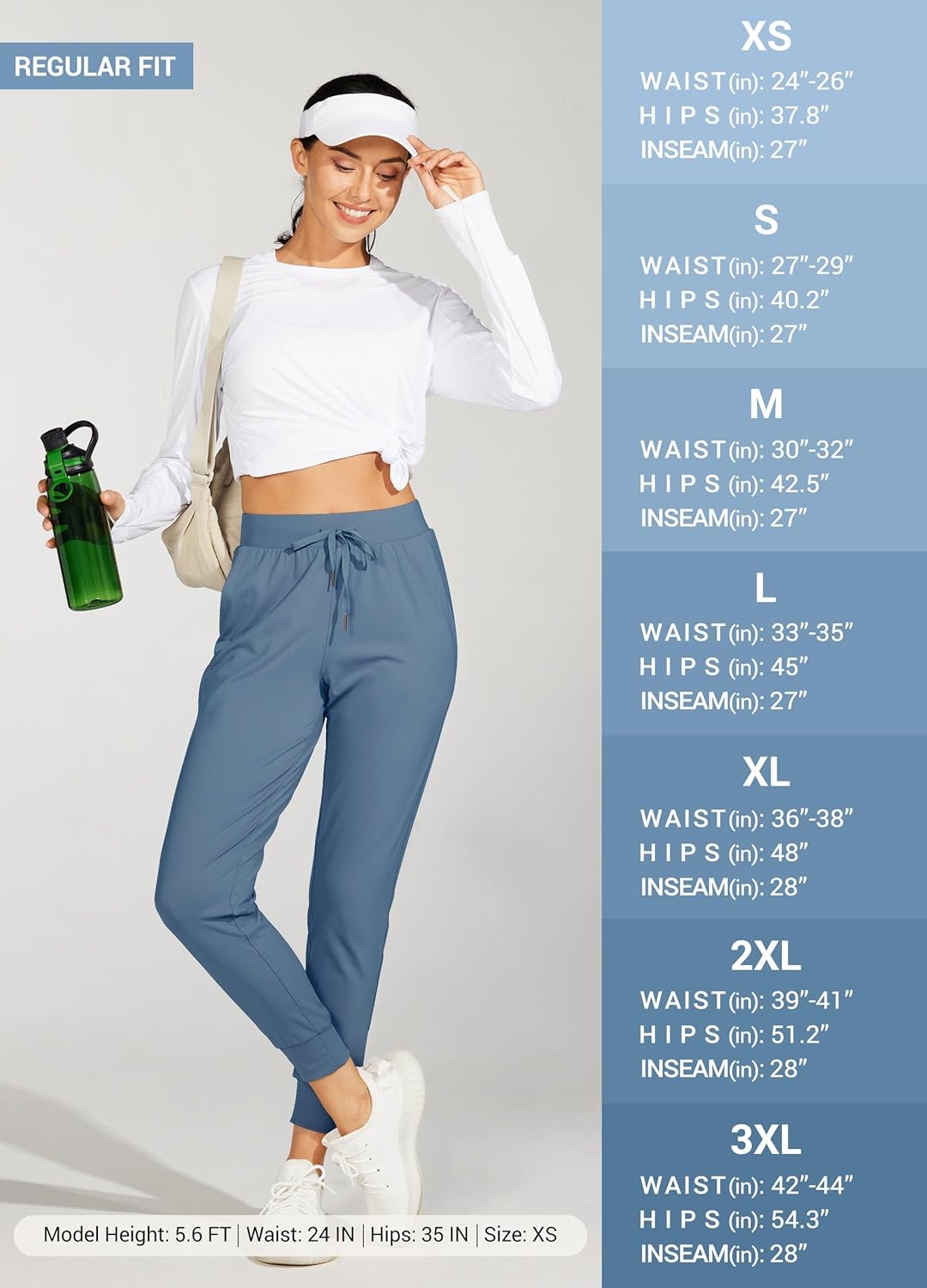 Willit Women's Joggers - Lightweight Athletic Sweatpants with Pockets | Casual Tapered Fit