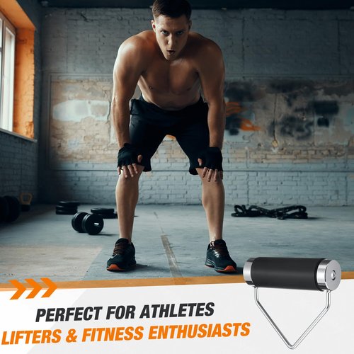 Soulchen Rotating Deadlift Handle 2.5" Weightlifting Gripper for Grip Strength Rolling Handle Grip for Home Gym Fitness Accessory Equipment