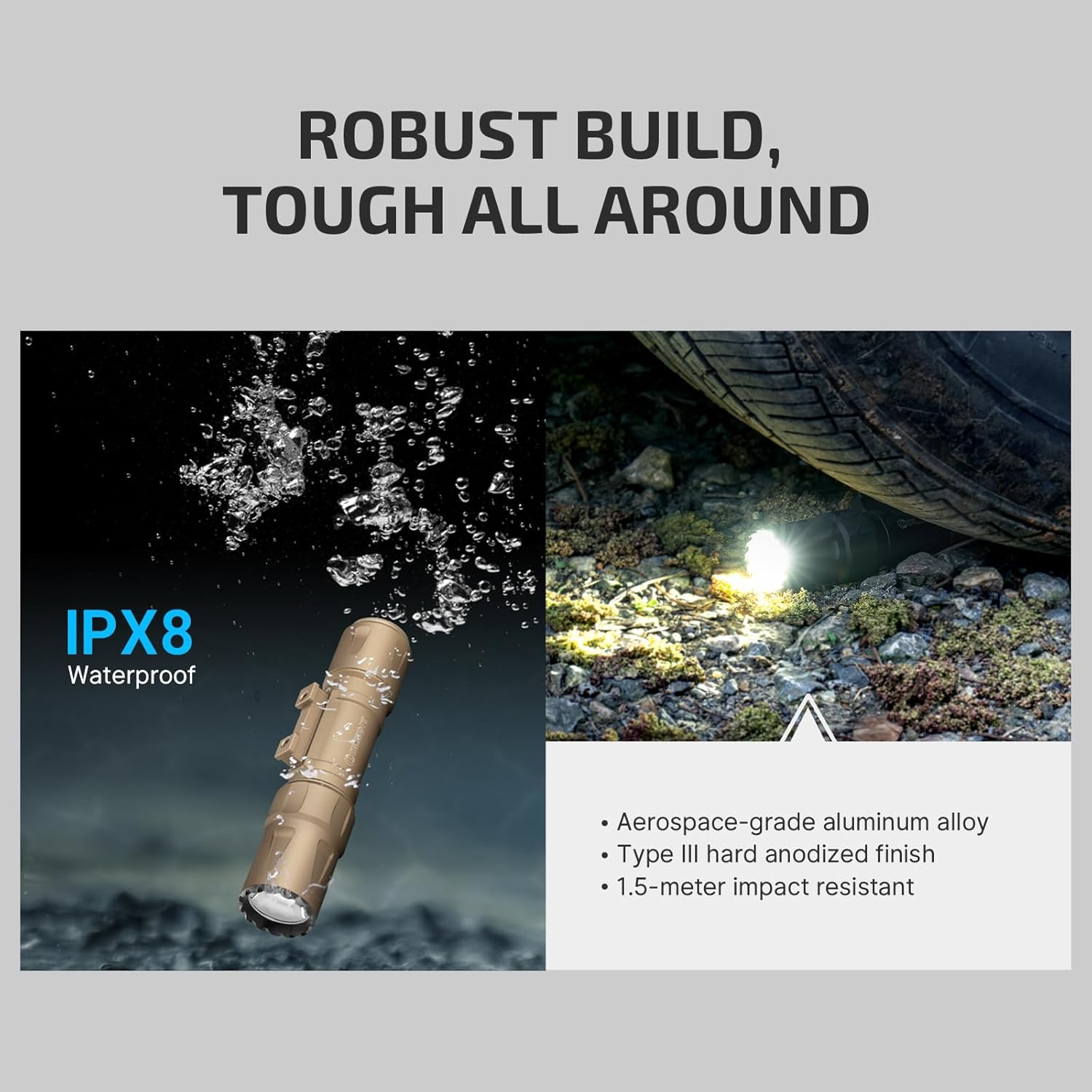 OLIGHT Odin S Tactical Flashlight - 1500 Lumens Rechargeable Weaponlight with Remote Pressure Switch | IPX8 Waterproof, 250m Range (Black)