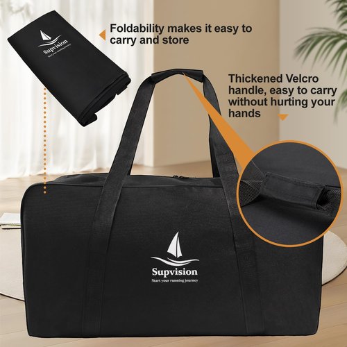 54L Foldable Duffle Bag by [Brand Name] - Durable Travel Tote with Zippers & Handles | Ideal for Camping & Gym (23.6x11.8x11.8in)