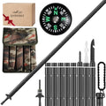 Tactical Hiking Stick, Tactical Walking Stick, Trekking Poles, Hiking Poles, Suitable for Camping, Outdoor Survival Gear, Telescopic (8 Tubes, Premium Build)