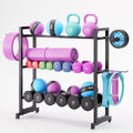 Adjustable 3-Tier Dumbbell Rack – Heavy-Duty Metal Weight Storage Stand for Dumbbells, Kettlebells, and More – Space-Efficient Home Gym Organizer – 396 lb Capacity (Dumbbells Not Included)