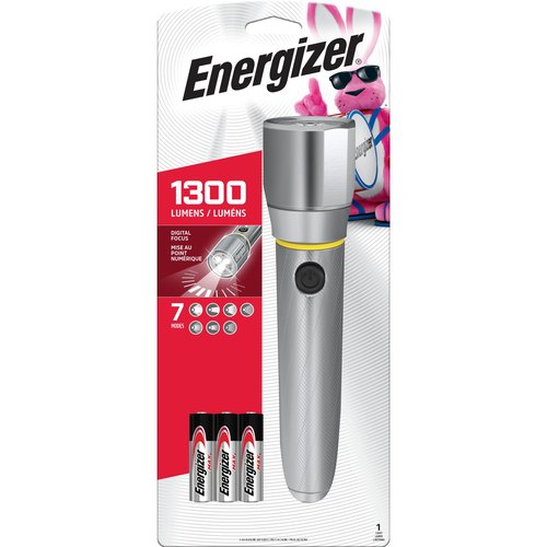 Energizer Vision HD Extra Performance LED Flashlight with Digital Focus, Durable and Bright Flashlight for Hurricane Supplies and Camping Gear, Flash Light with AA Batteries Included, Pack of 1