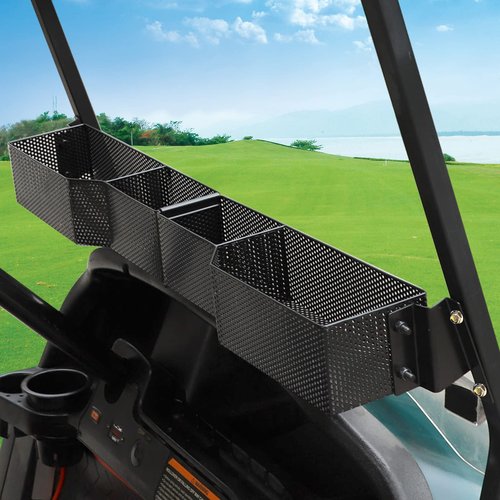 Roykaw Golf Cart Front Inner Basket Dash Storage/Tray Organizer for Club Car DS & Precedent Models, Upgrade Larger Compartments & More Sturdy and Durable