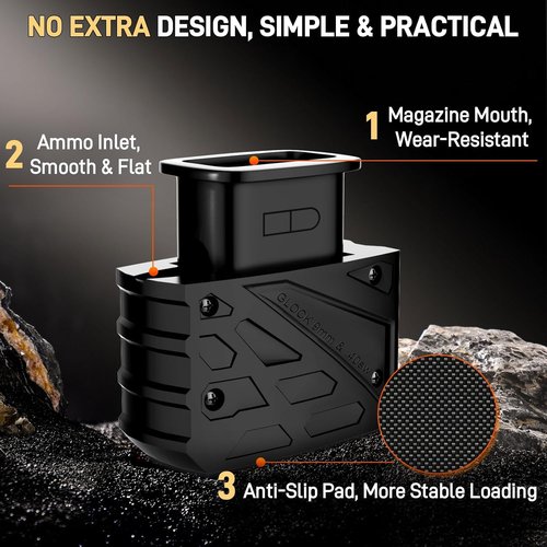 Glock Magazine Speed Loader - Quick & Efficient Loading for 9mm/.40 S&W - Fits Multiple Models | Matte Black