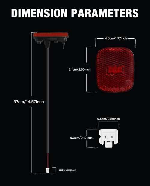 stio Scooter Taillight Accessory Compatible with Ninebot by Segway MAX G2 G65 Max2 Kickscooter Warning Brake LED Lamp Tail Light Replacement Original Accessories