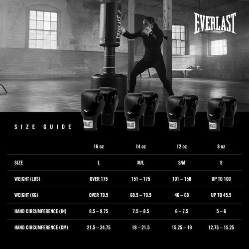 Everlast Prostyle 2 Boxing Gloves - Secure Fit Training Gloves for Men & Women | Heavy Bag & Speedbag Use