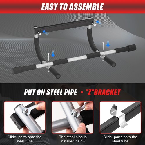 Esakoya Pull Up Bar for Doorway, Portable Pull-up Bar for Strength Training, Body Fitness Workout Bar With Thickened Steel, Indoor Chin-Up Bar&Upper Body Workout Bar Fitness Trainer for Home and Gym