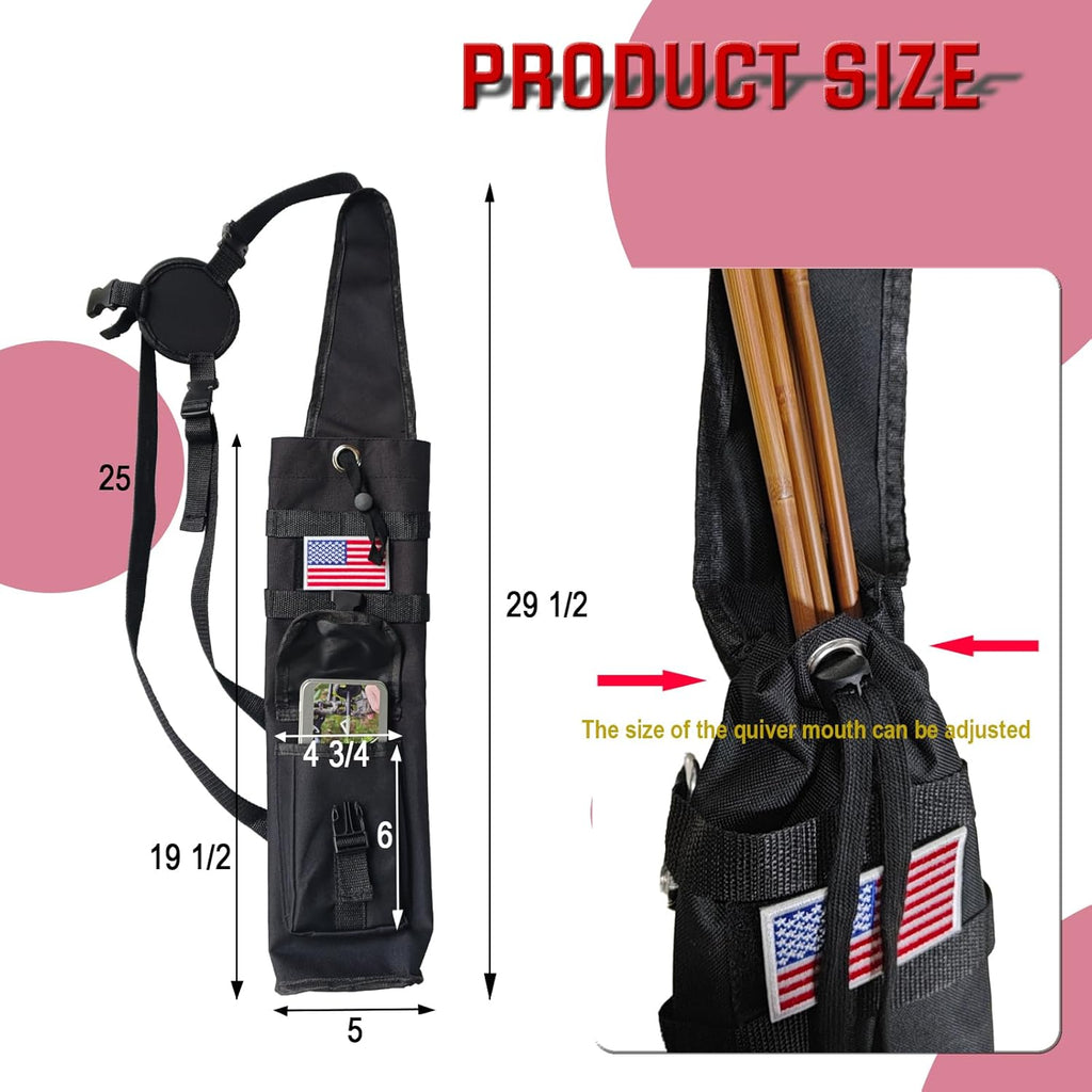 Quiver for Arrows by [Brand Name] - Versatile Hip & Shoulder Quiver with Drawstring Closure | Ideal for Archery