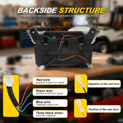 IOOBLBEI Club Car Precedent LED Head Light Kit with Bumper for Club Car Precedent 2004-UP Electri Golf Cart Front Light, 12V LED Turn Signal HeadLight Replaces OEM 102524800, 1025248-01