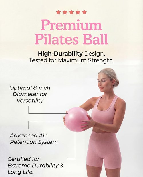 Pilates Equipment Kit for Home Workout, Pilates Kit, Pilates Ring Set, Pilates Ball, Adjustable Ankle And Wrist Weights, Resistance Bands, Grip Socks, Instruction Guides, Women Essentials Starter Set