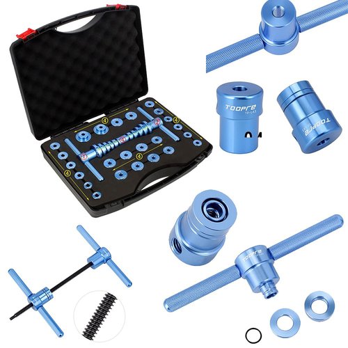 VLUOO Bike Hub Bearing Press Kit, Universal Bicycle Bearing Press Tool, Soft Tail Frame Drift Bearing Tool Kit for Bicycle Repair