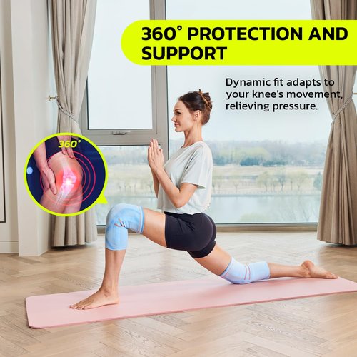 aoFIT Compression Knee Brace for Women & Men, 2 Pack AOCELL Knee Sleeve Support for Knee Joint Pain Relief, ACL, Meniscus Tear, Arthritis - Breathable for Workout, Running, Gym, Sports, Fitness XXL