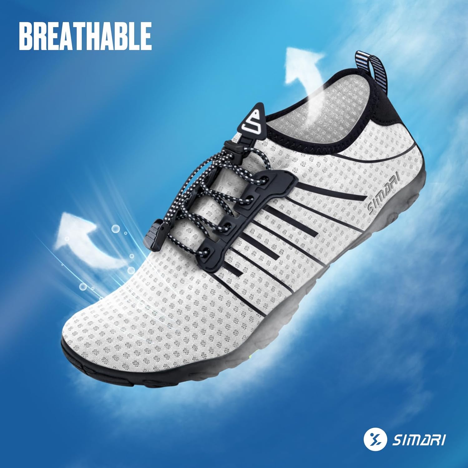 SIMARI Water Shoes - Quick-Dry Aqua Socks for Men & Women | Lightweight Non-Slip Swim Shoes for Surfing, Beach Sports, Diving