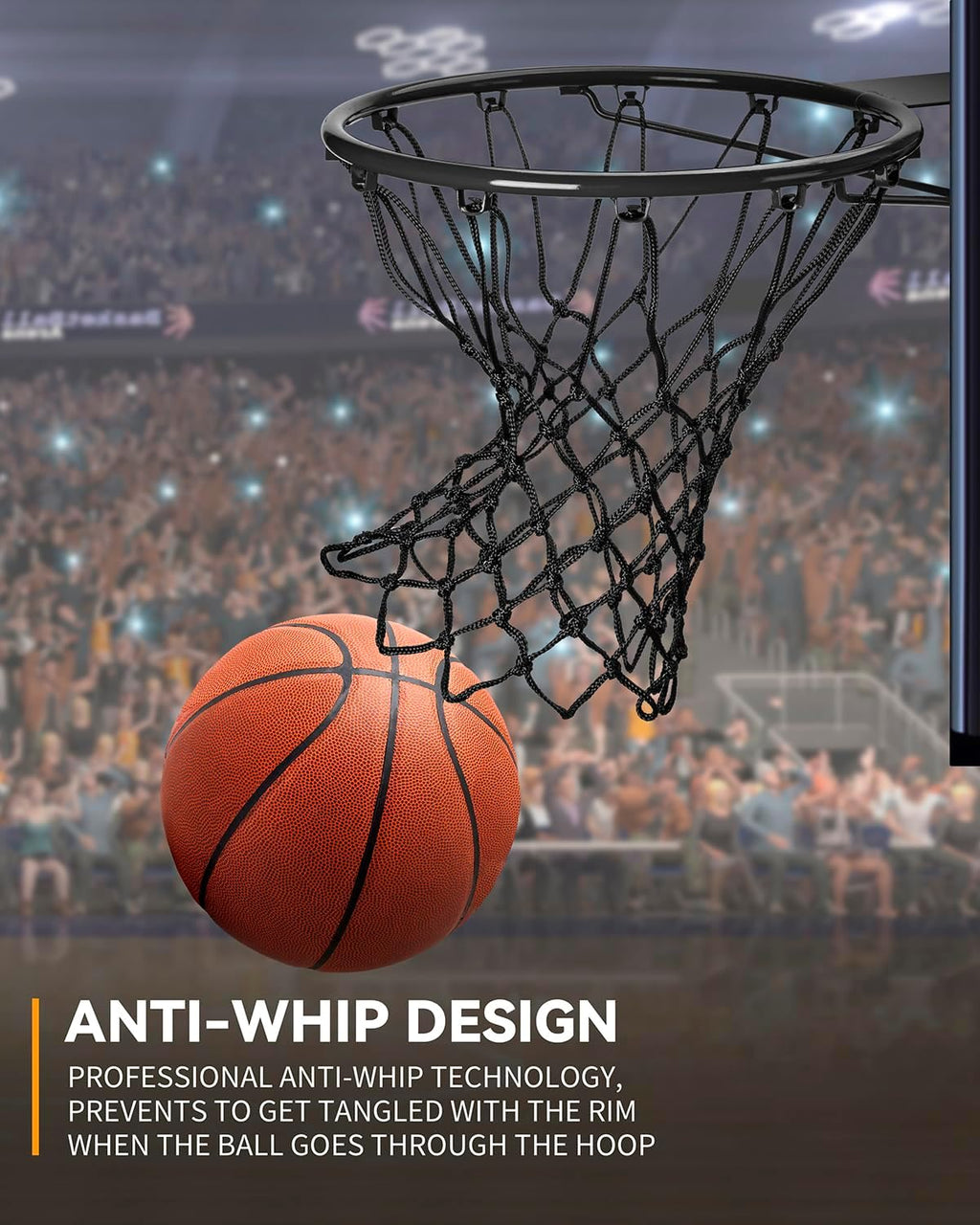 Professional Basketball Net - Heavy Duty, All-Weather Durability | Fits Standard Indoor/Outdoor Rims - 12 Loops