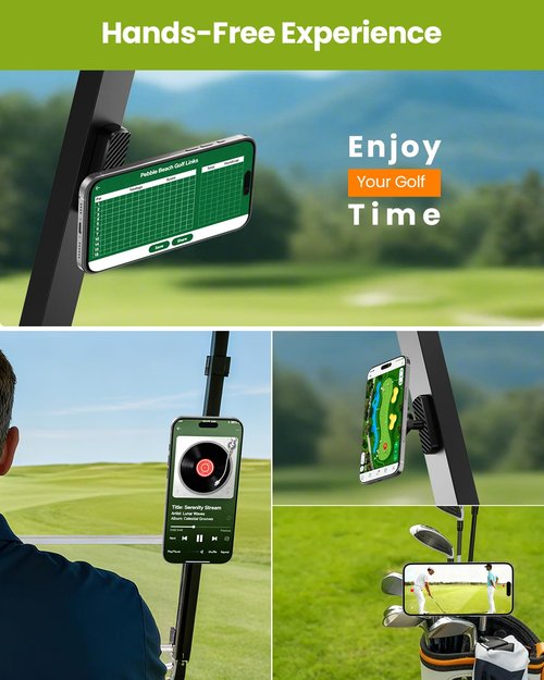 Magnetic Golf Cart Phone Holder, Golf Accessories Gifts for Men Dad Husband Unique, 360° Rotation US Flag Phone Mount for Golf Cart, Birthday Golf Gifts for Men Him Boyfriend, 2026 Golfers Must Haves