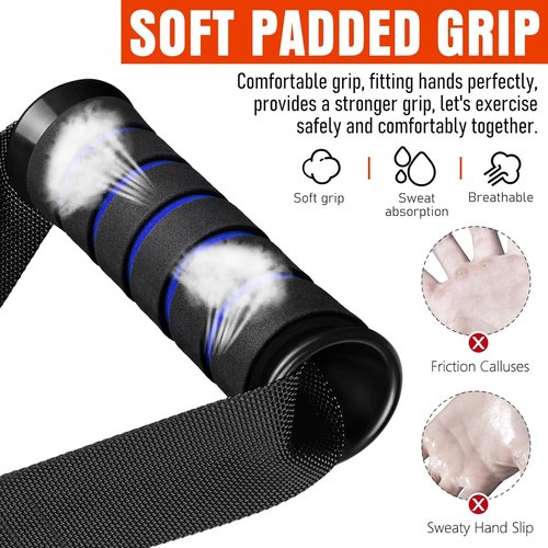 Heavy Duty Exercise Handles - Gym Cable Attachments for Resistance Bands & Cable Machines