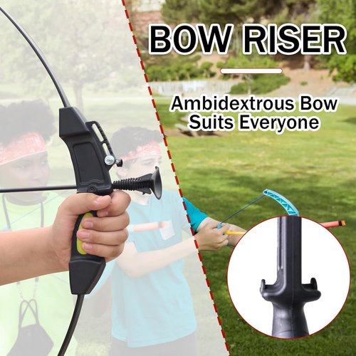 Archery Youth Bow and Arrow Kit - Adjustable 13/15/18 LBS | Beginner-Friendly Fiberglass Set