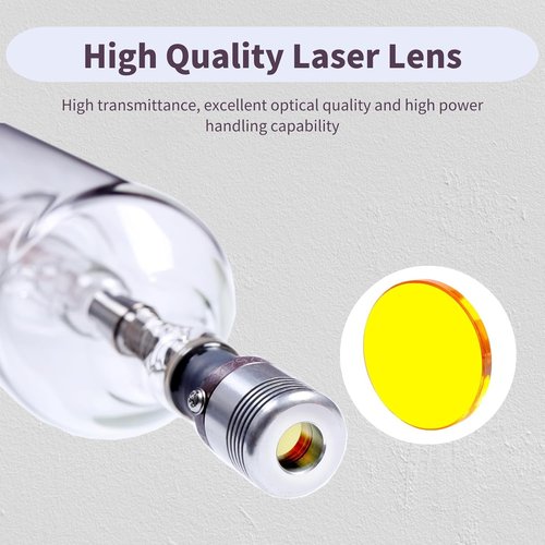 MCWlaser RECI W2 CO2 Laser Tube - 90W/100W, 1240mm Length, 80mm Diameter, 10,000h MTTF