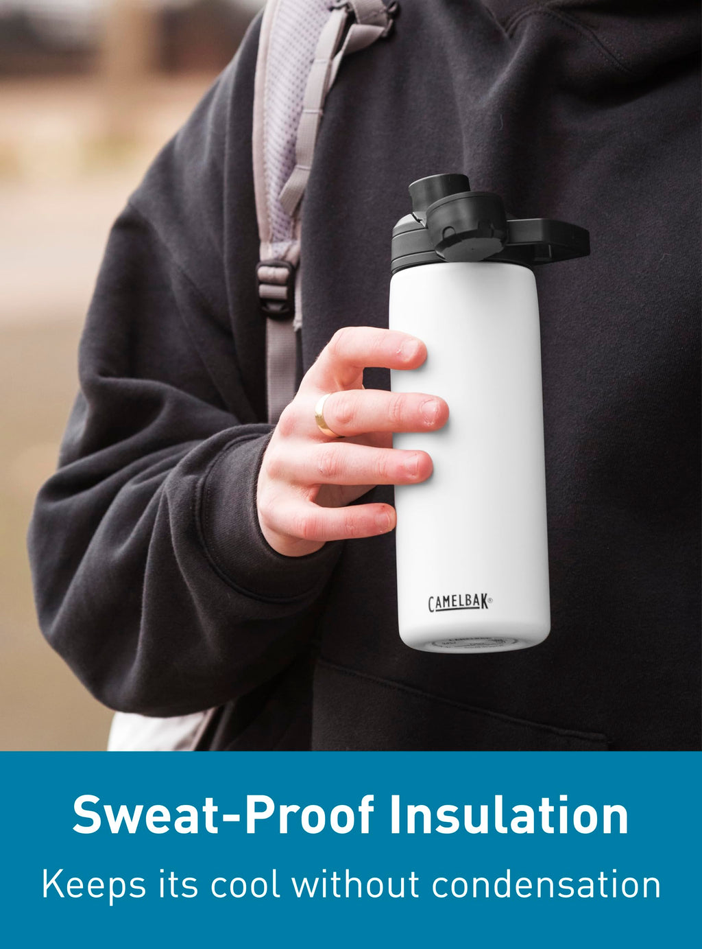 CamelBak Chute Mag Vacuum Insulated Stainless Steel Water Bottle, Magnetic Leak Resistant Cap for Everyday Hydration, 20oz, Moss
