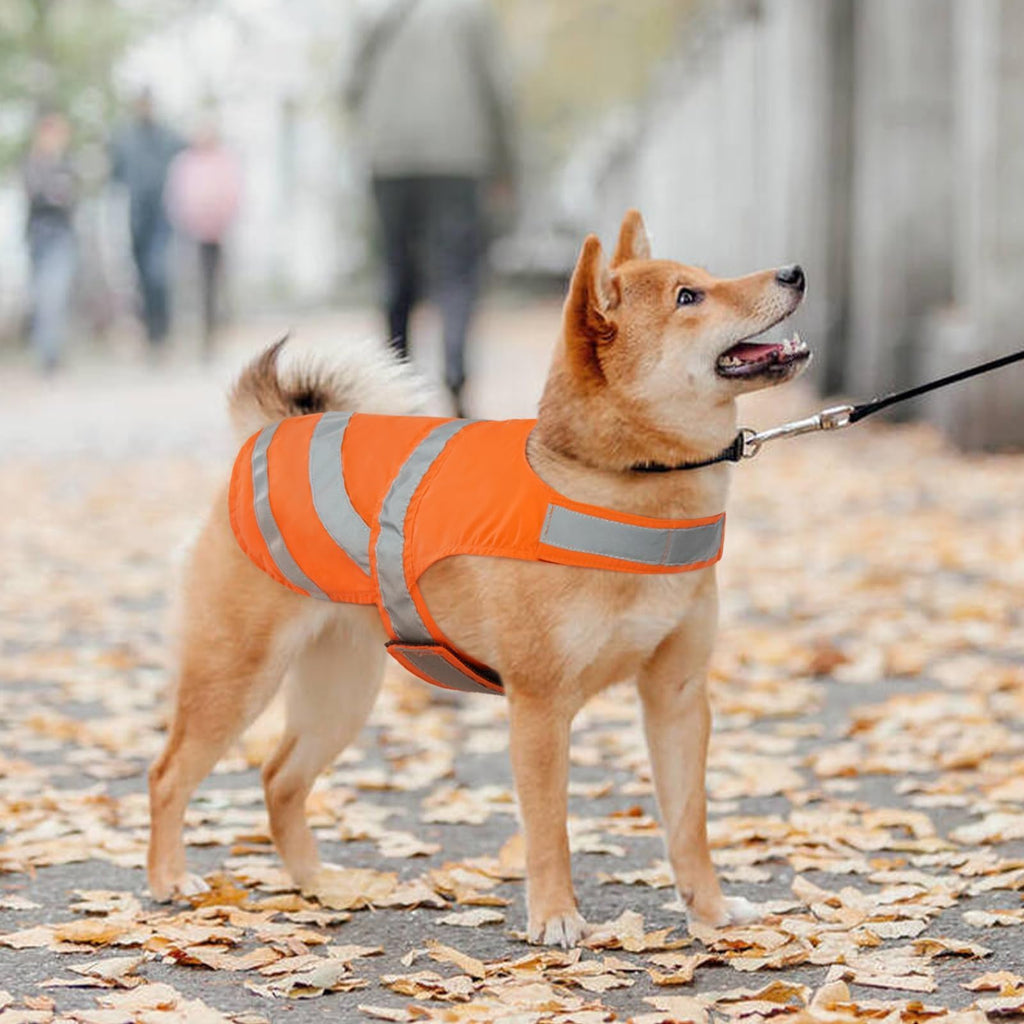 Kuoser Reflective Dog Vest, High Visibility Safety Vest for Medium to Large Dogs, Lightweight Pet Reflective Vests for Hunting Outdoor Activities Walking at Night, Blaze Orange 3XL