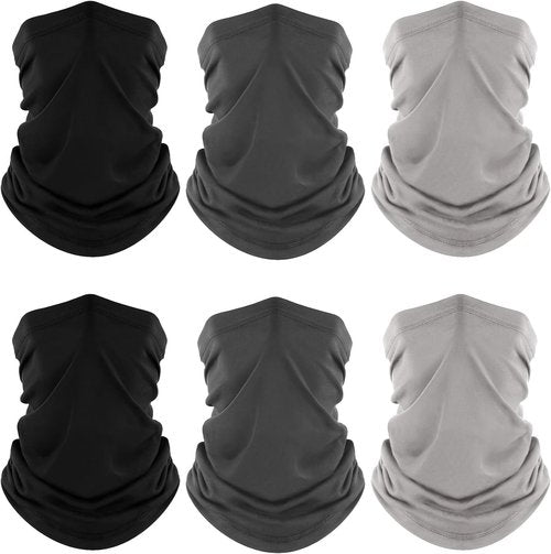 Fuinloth Neck Gaiter - 6 Pack Cooling UV Protection Face Mask Scarf for Men & Women