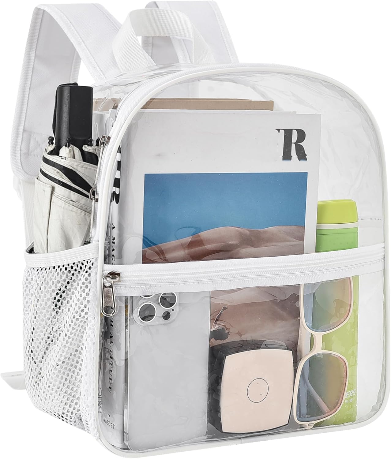 USPECLARE Clear Backpack - Stadium Approved 12x6x12 Waterproof Bag for Events & Concerts