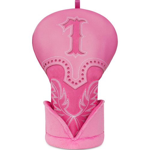 mytag Pink Golf Club Head Covers, Western Cowboy Retro Golf Headcovers with Patch & Embroidery Driver Fairway Wood Hybrids/Rescue Covers (Driver Cover)