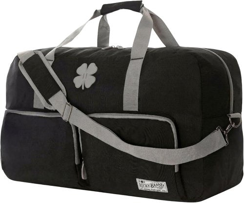 Lucky Travel Duffel Bag - 65L Foldable Gym & Travel Bag for Men & Women with Adjustable Strap | Black