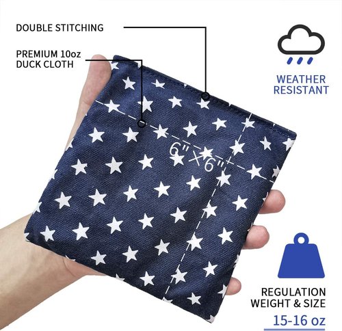 Nattork Cornhole Bags Set of 8 | Premium All-Weather Resistant Bean Bags - Regulation Size with Tote Bag