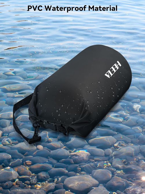HEETA Waterproof Dry Bag - Lightweight Roll Top Storage Backpack with Emergency Whistle | 5L/10L/20L/30L/40L Options for Travel, Kayaking, Camping, Beach