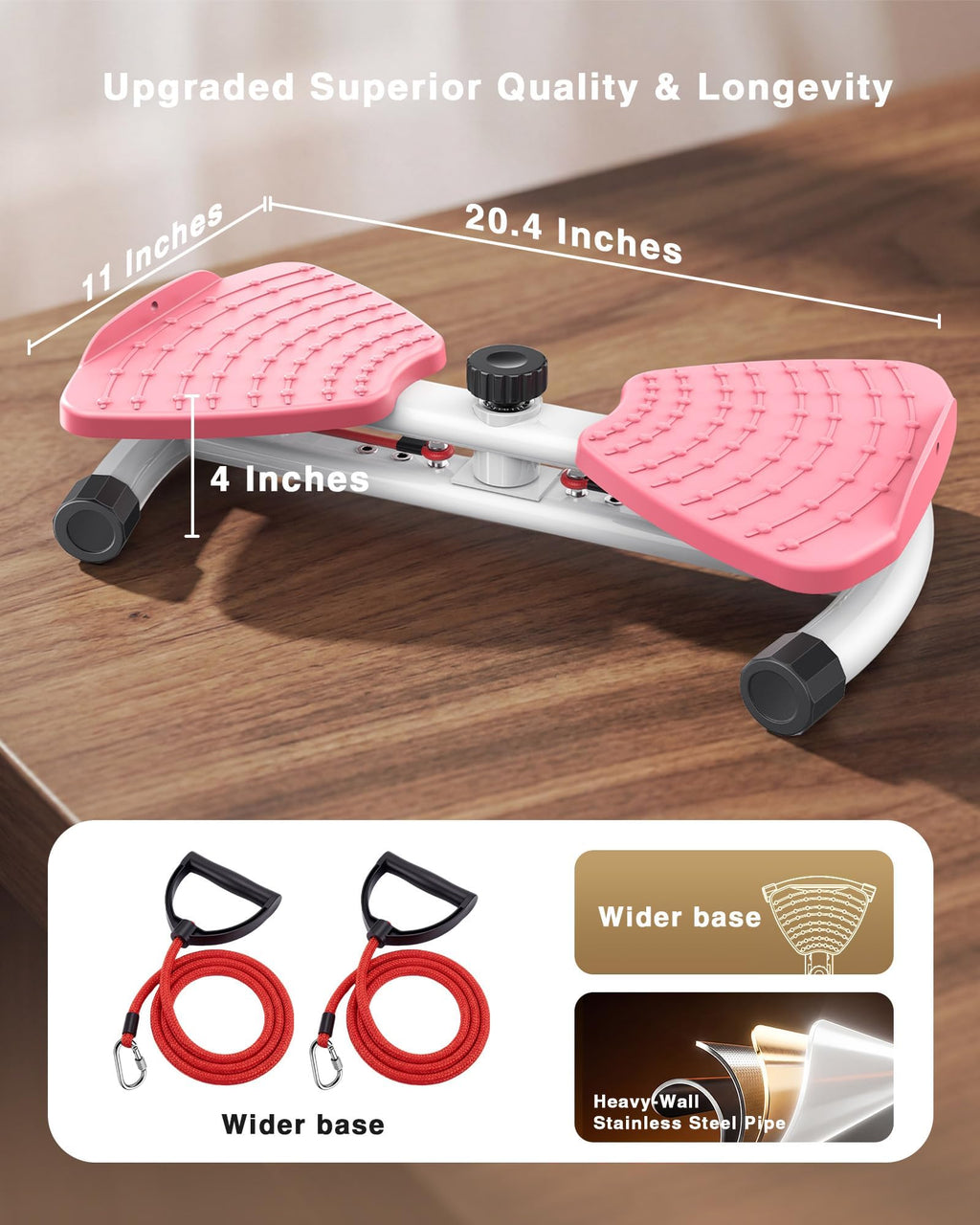 Waist Twister Machine Exercise, 326 lbs Ab Twister Board for Exercise, Waist Twister for Home Gym, Balance Training & Fat Burning, Noiseless Workout Equipment for Women & Men - Twist Exercise Machine