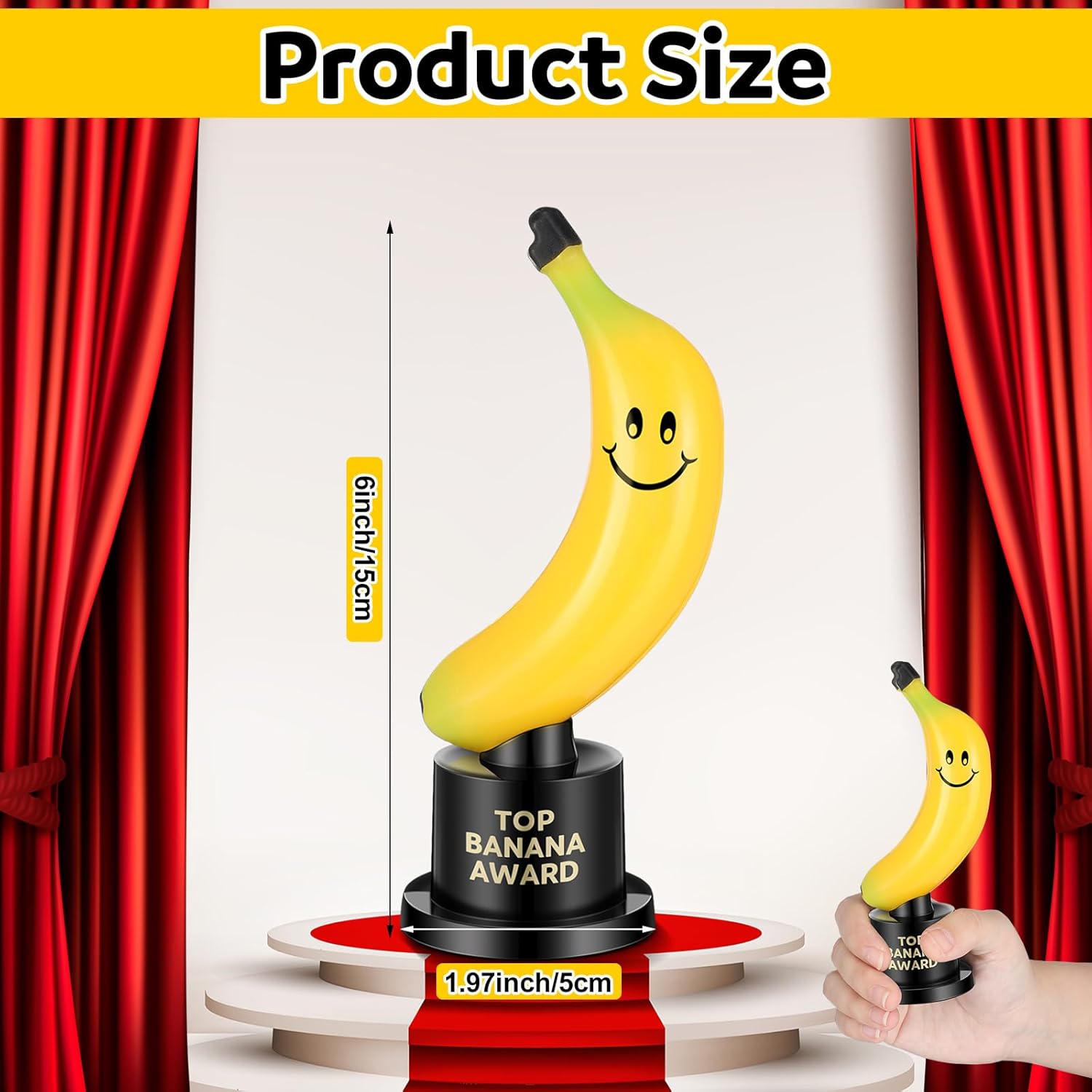 Tondiamo Small Trophy Celebrate The Top Award 6 Inch Tall Plastic MVP Funny Game Small Trophy and Awards for Employees Boss Custom Competition Gifts