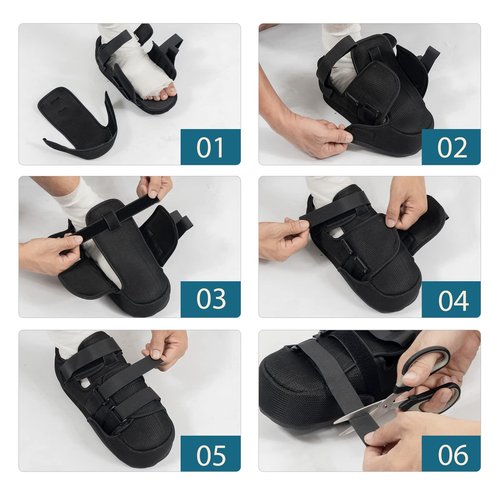 GHORTHOUD Forefoot Off-Loading Post Op Shoe Closed Toe Medical Walking Boot for Broken Toe Orthopedic Foot Brace for Post Bunion Hammertoe Surgery Brace (L)