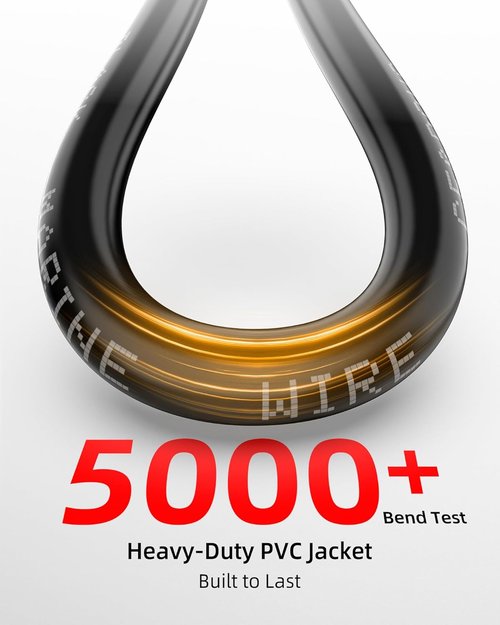 NAOEVO 16 Gauge Marine Wire - Tinned Copper PVC Electrical Cable | IP68 Waterproof, Corrosion-Resistant, 60 ft Total (30 ft Black + 30 ft Red)