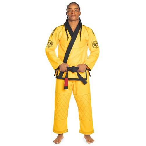 KO Sports Gear – Adult Gi Uniform Set, BJJ Jiu Jitsu Gi, Kimono and Pants, Pre-Shrunk (Yellow, A3)