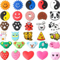 Leitee 30 Pcs Cute Tennis Dampener Funny Tennis Racket Vibration Racquet Dampener Soft Silicone for Sport Gift, Assorted Designs