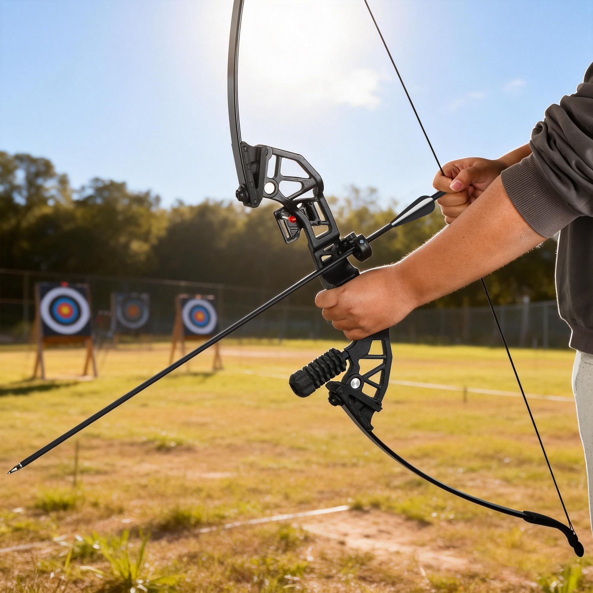 NorthSpoor 30Inch 14Pcs Carbon Arrow with Removable Tips Shaft Spine 500 for Both Compound Bow and Recurve Bows