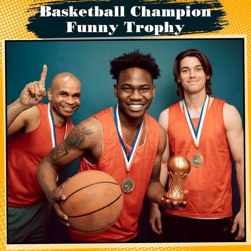 Kenning Basketball Trophy - 6 Inch Mini Award for Funny Winners | Gold Sports Trophy for Tournaments