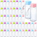Nuogo 50 Pcs Bulk Water Bottle 17 oz Plastic Sports Water Bottles Bulk for Adults Operation Christmas Items Reusable Waters Cup Leak Proof Portable Drink Container for Outdoor Fitness Christmas Gifts