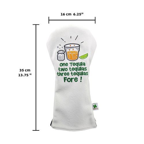 Foretra Tequila Fore Golf Headcover Driver Cover Mallet Blade Putter Cover 3 Wood Fairway Wood Head Covers Hybrid Head Covers Novelty Fun fits Most Brands Funny Golf 7 Wood Head Cover