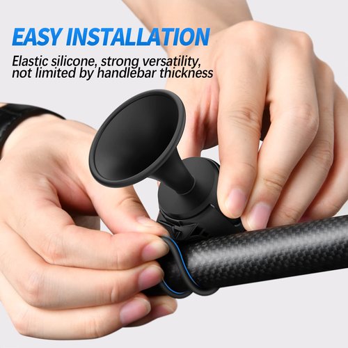 TWOOC 120dB Electric Bike Horn with Anti Theft Alarm, Small Loud Bike Bell Easy to Install, Waterproof Bicycle Horn Compatible for Mountain, Road Bike Cycling, Scooters and Adult's Bike Handlebars