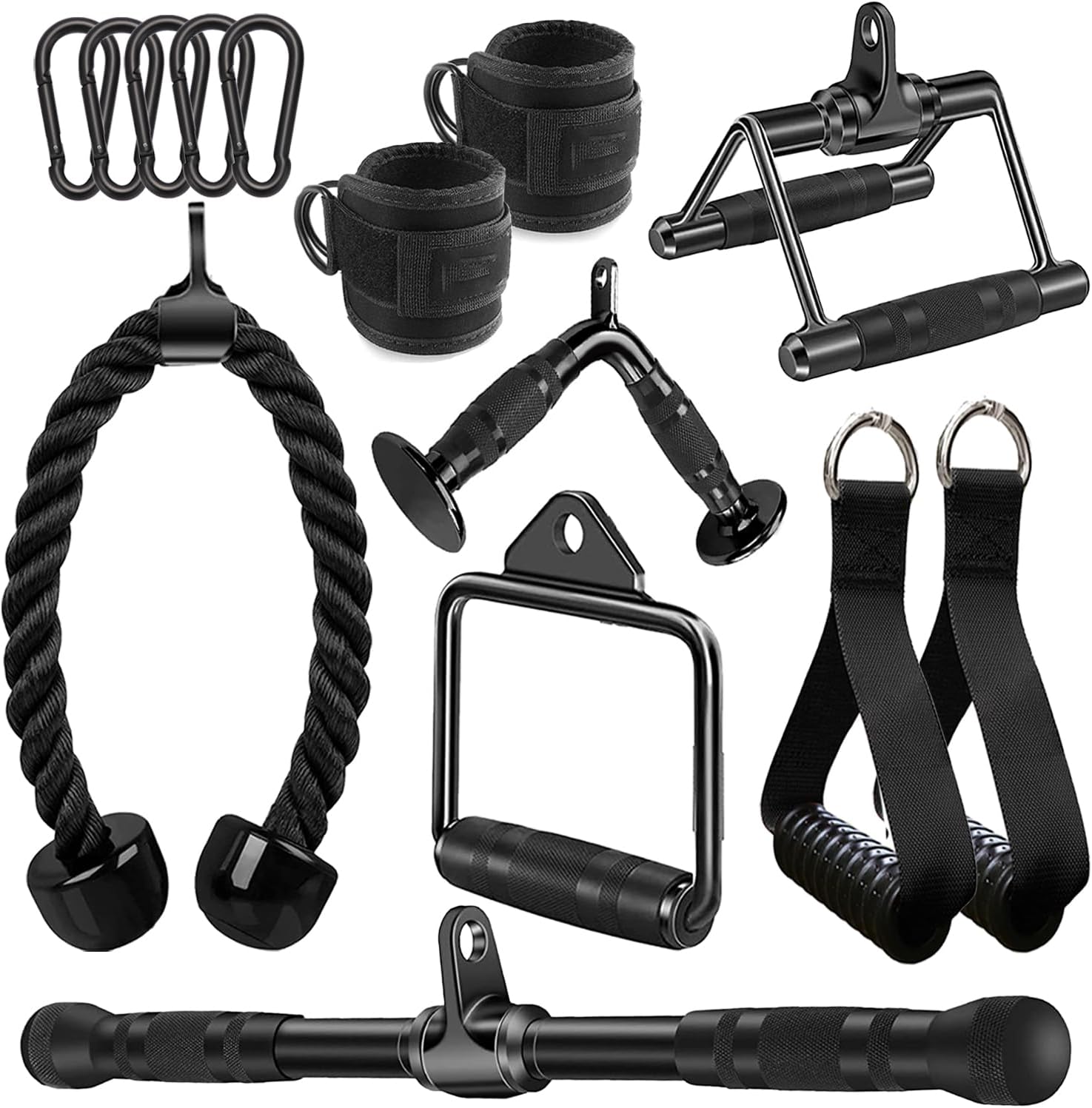 Solid Cable Machine Attachment - Versatile Gym Cable Attachments for Strength Training