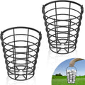 Skiennix Stainless Steel Golf Ball Basket - Durable Container with Handle | Holds Up to 45 Balls