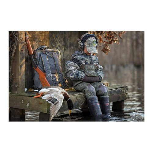 WALKER'S Razor Electronic Quad Muff | 4 Mics 360-Degree Sound Capture 23dB NRR Hearing Protection Hunting Gun Range Shooting Earmuffs w/ 2 AAA Batteries, Black